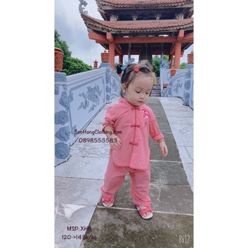 QUẦN ÁO PHẬT TỬ TRẺ EM # đồ đi lễ dễ thương cho bé gái # mẫu cổ tàu thêu bé