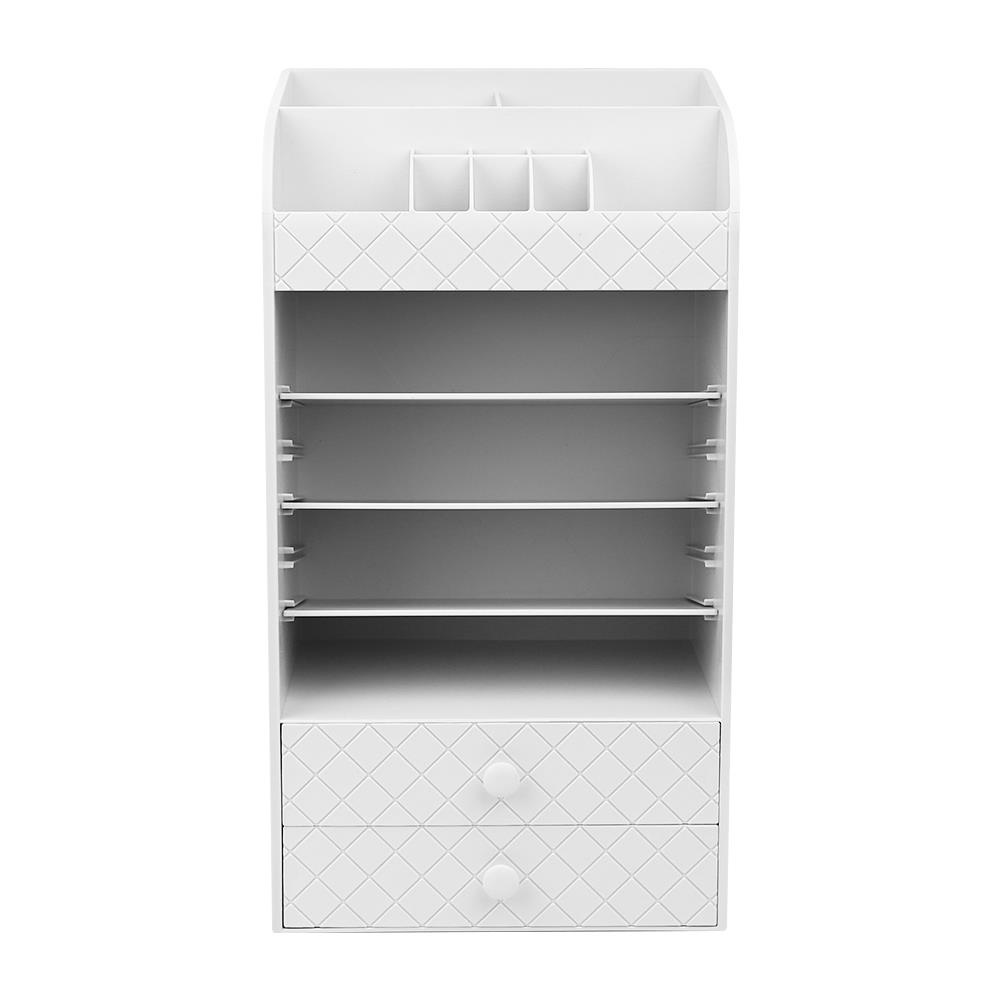 HomeBase STACKO Kệ nhựa đựng đồ trang điểm Thái Lan W22.5xH41xD15cm màu trắng