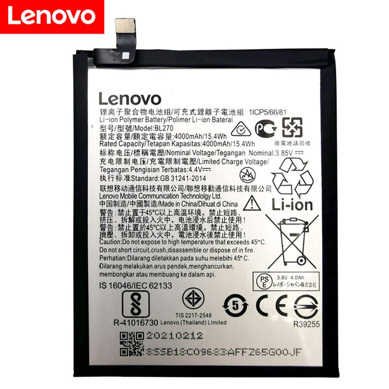 Pin Lenovo Vibe K6 Note/ BL270 bảo hành 1 đổi 1