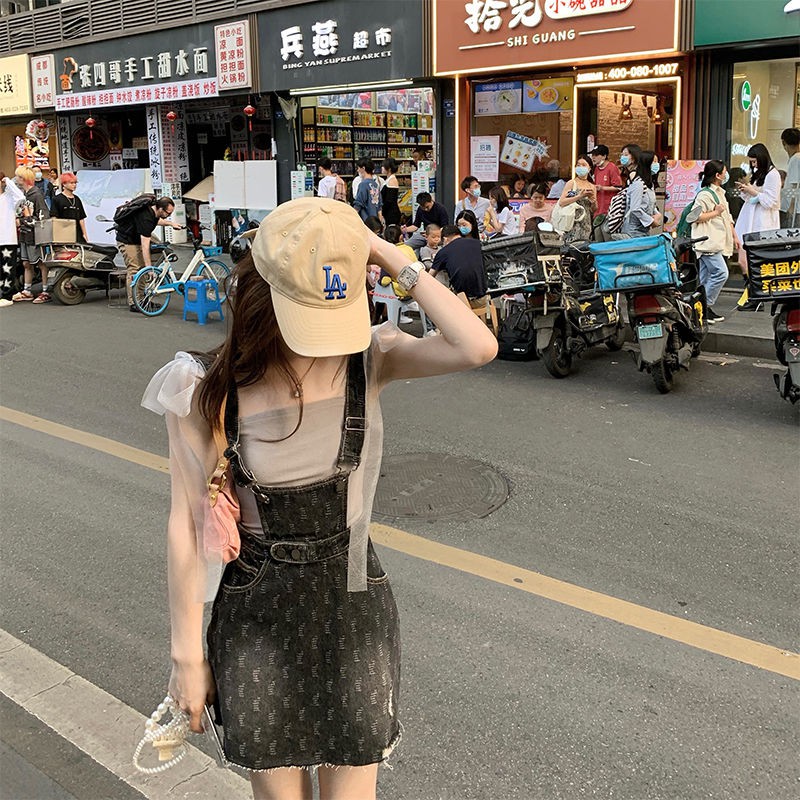 Đầm Denim Kèm Thắt Lưng In Hoa Thời Trang Mùa Hè Mới Cho Nữ | BigBuy360 - bigbuy360.vn