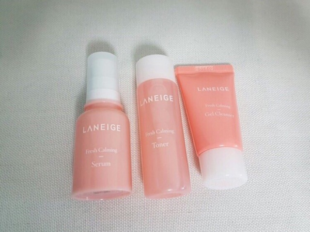 Kit  bằng, làm dịu mát da Laneige Fresh Calming Trial Kit [3 Items] #120k