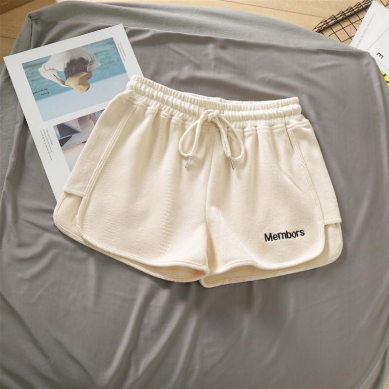 [ Hàng Đẹp Bán Shop ] Quần Short MEMBORS Nữ , Quần short nữ cạp chun  dây rút - đủ 4 màu - chất thun thoáng mát
