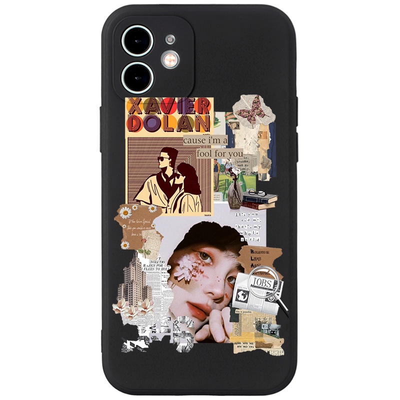 Ốp lưng JURSUE mềm chống bẩn hình dễ thương đẹp cho iPhone 13 12 11 Pro Max SE 2020 X XR XS 8 7 ip 6S 6 Plus Y1990