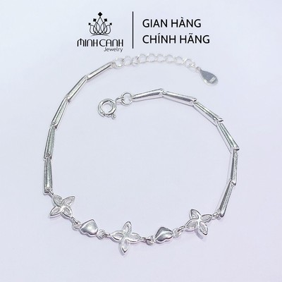 Vòng Tay Hoa Cánh Trái Tim Bạc 925 - Minh Canh Jewelry