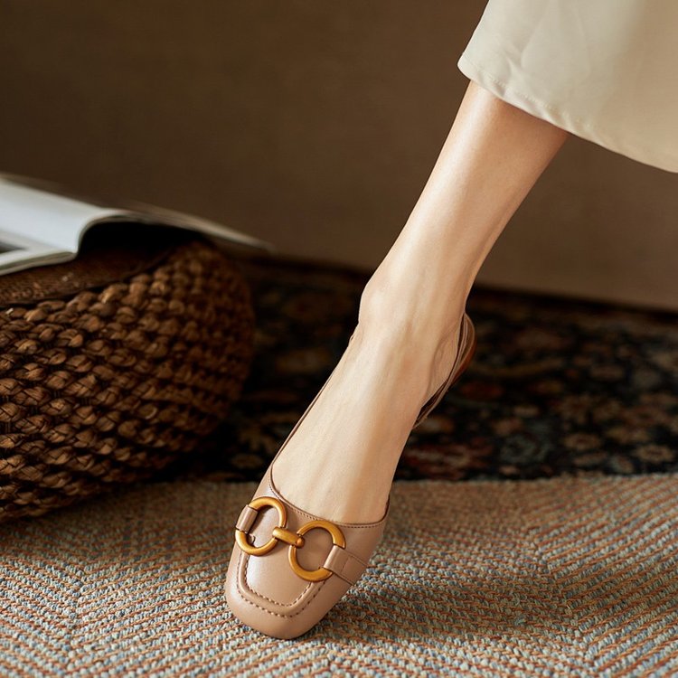 Giày sandal mũi vuông phong cách sang trọng thời trang cho nữ