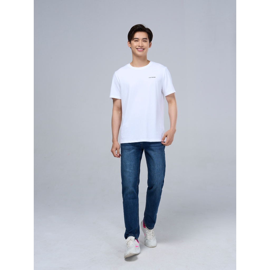 Áo Thun Cộc Tay Nam YODY, Áo Phông TShirt Nam Vải trơn in logo yody basic chất vải cotton mát mẻ, dáng thể thao TSM5203