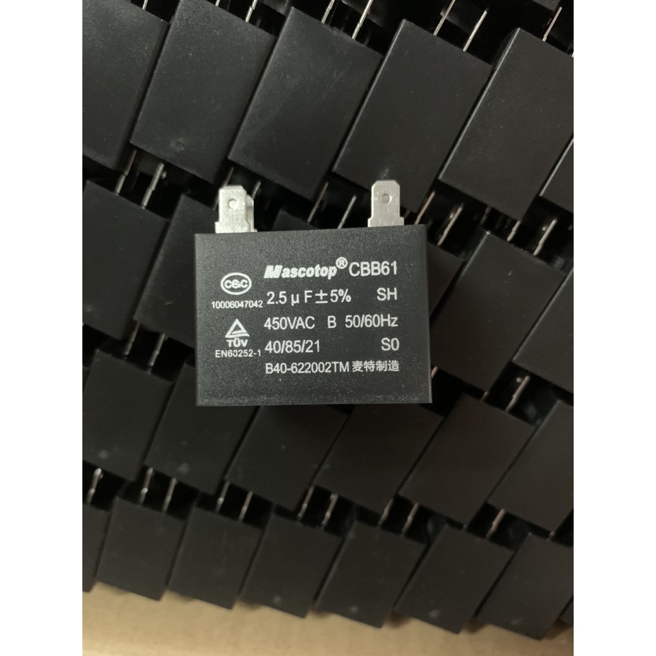Tụ điện chân cắm mascotop hàng tốt từ 1.5 uf- 6 uf