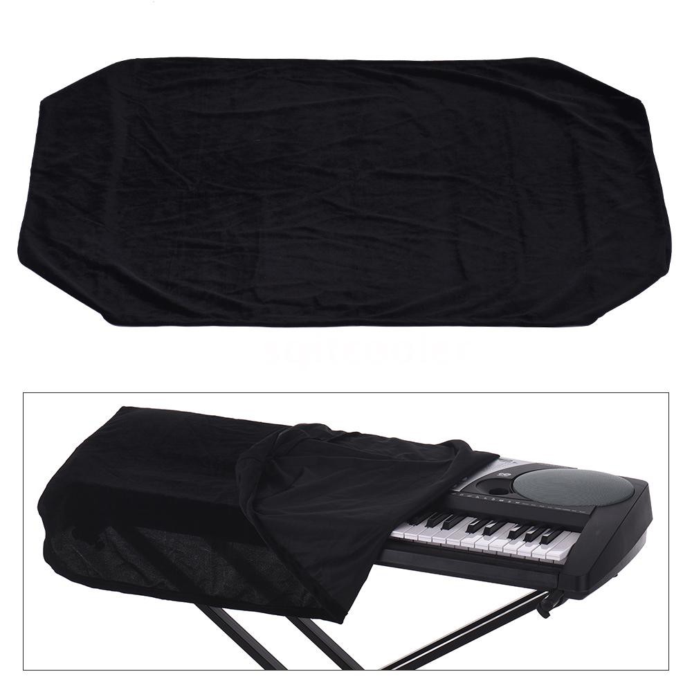 SQC 61/76 Keys Electronic Piano Keyboard Dust Cover Black Soft Cloth Anti-Dust Protector Washable