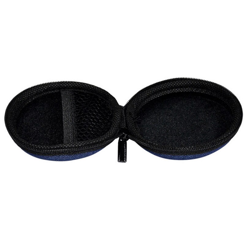 Portable Mini Round Carrying Cases For Earphone Headset Storage Bag