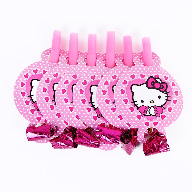 Bộ Dụng Cụ Ăn Uống Hình Hello Kitty Hoạt Hình Dễ Thương Cho Bé