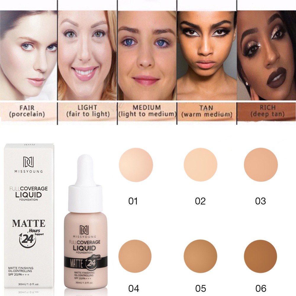 Mờ / Matte (Hàng Mới Về) Kem Nền Che Khuyết Điểm Chống Nắng Dưỡng Ẩm Kiểm Soát Dầu Làm Trắng Da | BigBuy360 - bigbuy360.vn