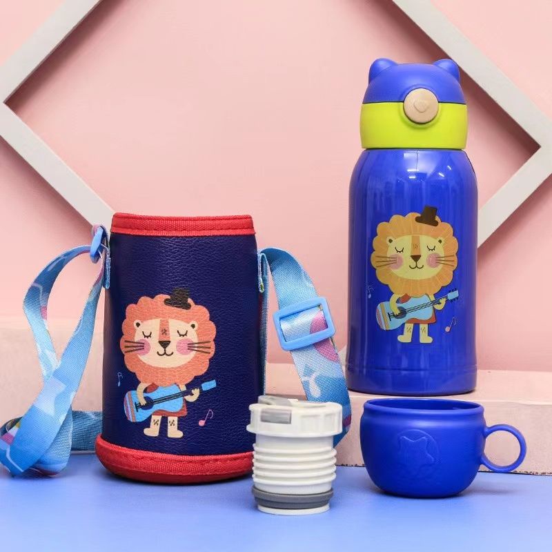 Ninikids: Bình nước giữ nhiệt cho bé đi học có ống hút