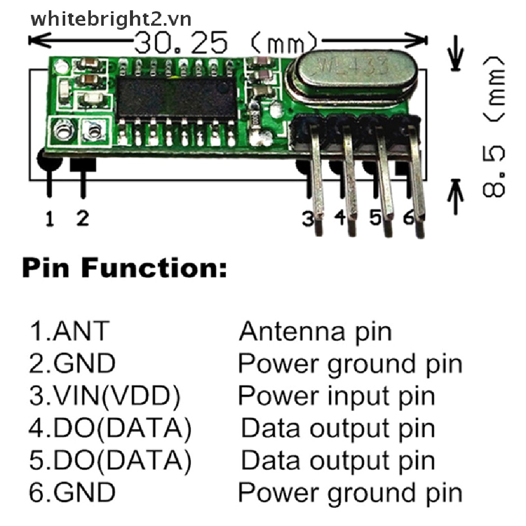 Mạch thu phát tín hiệu RF 433mhz 315Mhz Chưa giải mã, module thu phát không dây sóng RF
