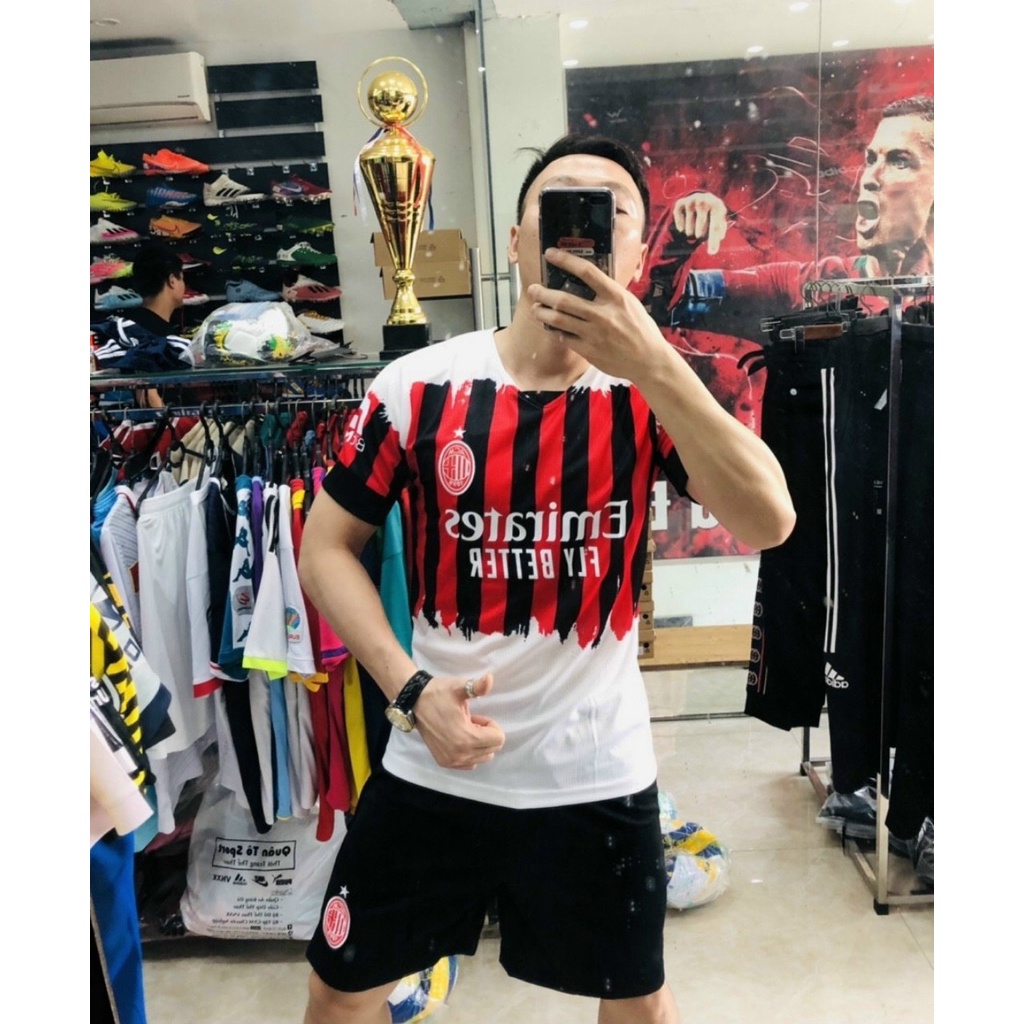 Set Bộ Quần Áo Bóng Đá CLB ACMILAN Hết Mực 2022 Bản Fan 1:1 Vải Thái Lỗ Siêu Thoáng Khí. Cam Kết Y Hình 100%
