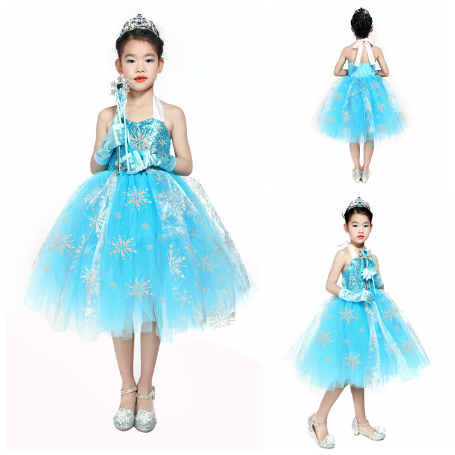 Đầm Hóa Trang Công Chúa Anna Elsa Cho Bé Gái