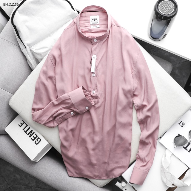 Áo somi đũi dài tay ZR cổ henley | BigBuy360 - bigbuy360.vn