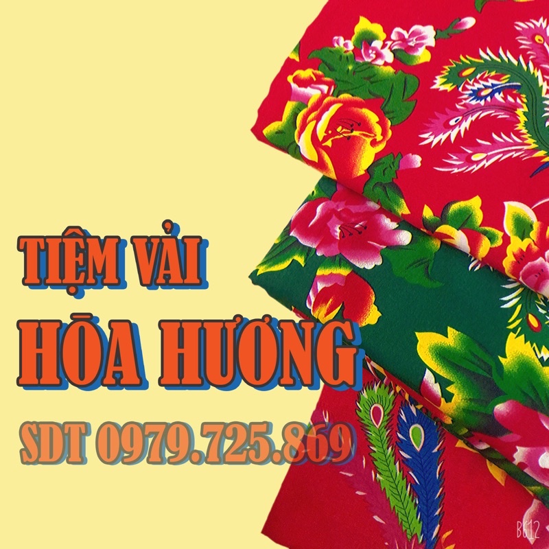 VẢI CHÉO CON CÔNG (Đỏ, xanh, xanh biển) TRANG TRÍ TẾT XƯA, các dịp lễ truyền thống, TRUNG THU