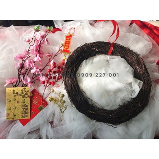 SET NGUYÊN LIỆU TỰ LÀM VÒNG TREO CỬA HANDMADE ĐÀO HỒNG BAO LÌ XÌ ĐÔNG ĐÀO VÀ LIỄNG TREO NGÀY TẾT NHÂM DẦN 2022