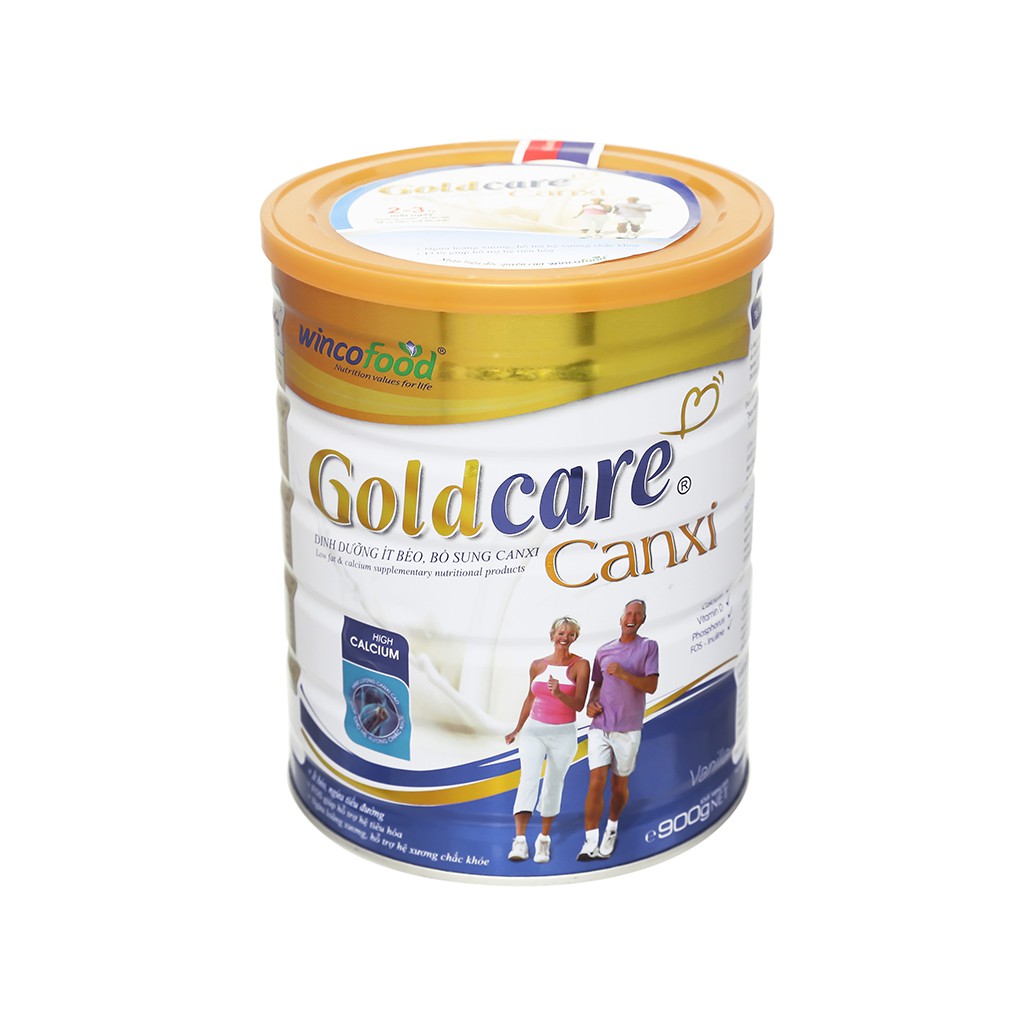 Sữa bột GOLDCARE CANXI lon 900g – ÍT BÉO, BỔ SUNG CANXI, NGỪA LOÃNG XƯƠNG