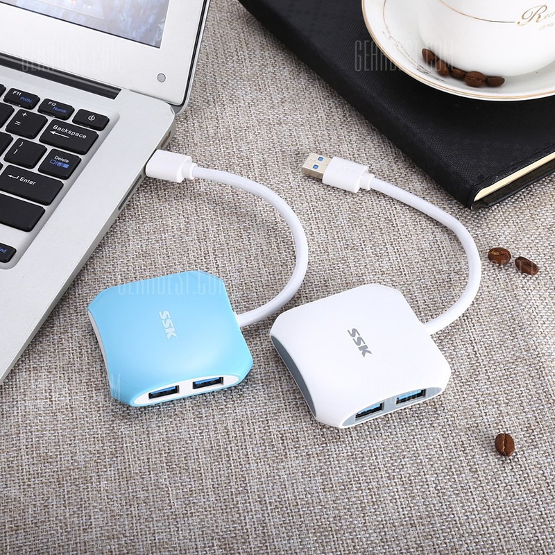 Bộ Chuyển Đổi Chia 4 Cổng Hub USB 3.0 SSK SHU300 - Bảo Hành Chính Hãng 6 Tháng