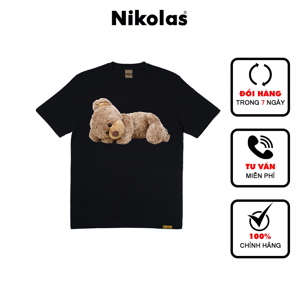 Áo thun phông Unisex Nikolas 100% Cotton Sweet Bear 2022