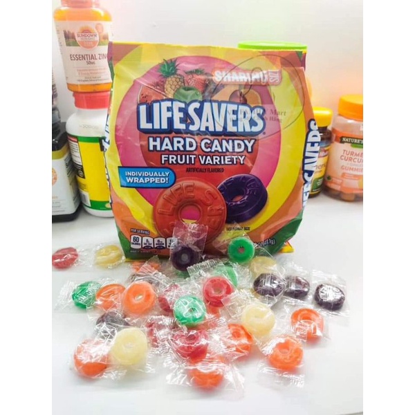Kẹo Lifesavers nhiều loại nhiều vị 411g và 177g