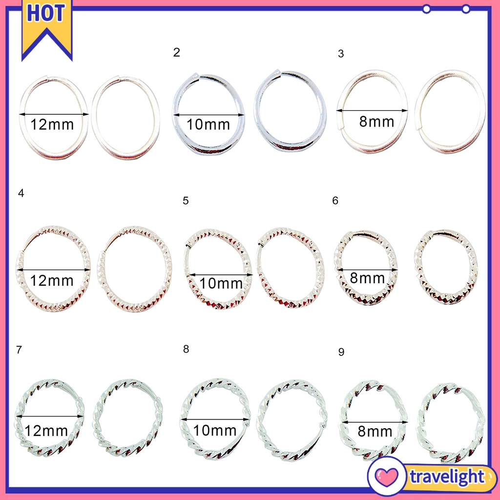 Khuyên tai hợp kim hình tròn to nhỏ phối gợn sóng làm trang sức cưới cho nữ
