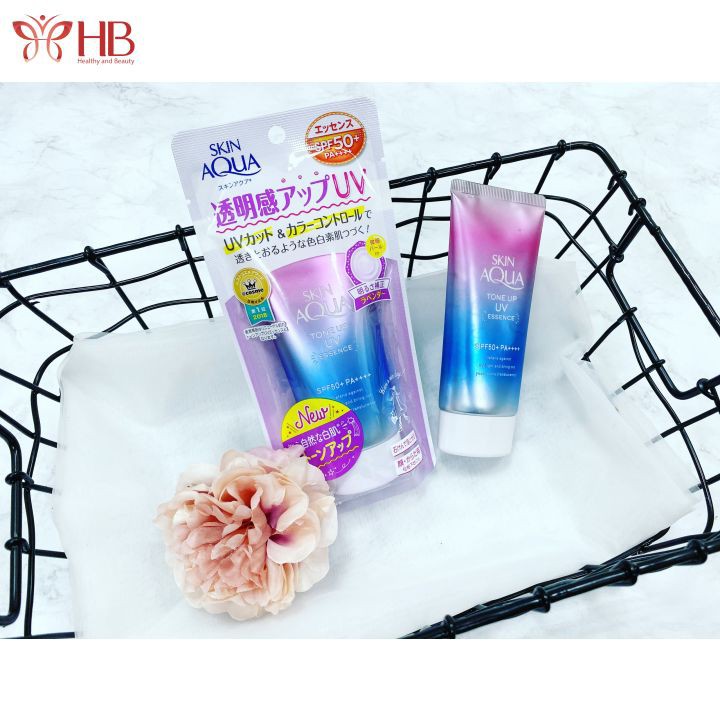 [Mã 66FMCGSALE hoàn 8% xu đơn 500K] Kem chống nắng nâng tông da Skin Aqua UV Tone up SPF50/PA++++ nội địa Nhật