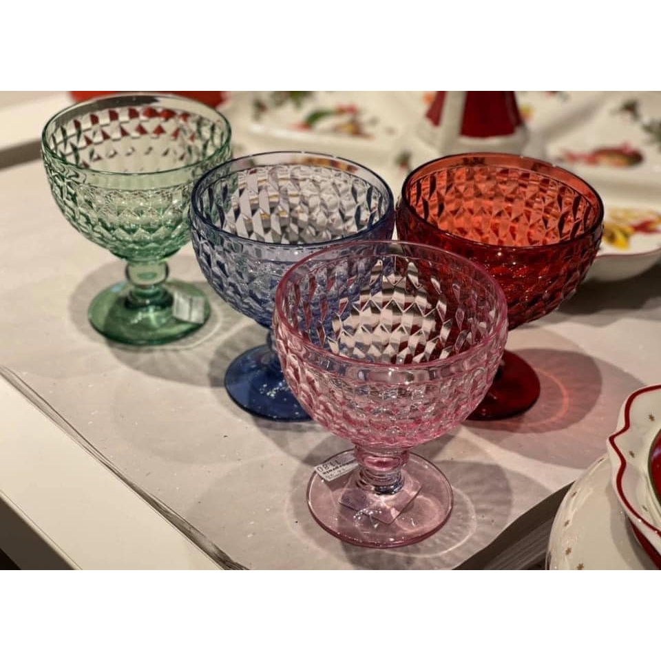 Set 4 ly pha lê màu Villeroy boch dòng Boston MADE IN GERMANY