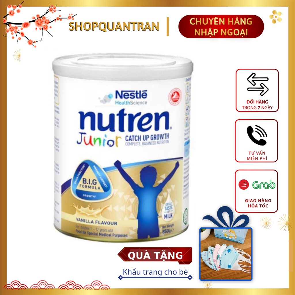 Sữa Nutren Junior Hộp 800G (Date mới) Hương Vanilla Chính Hãng Giá Tốt