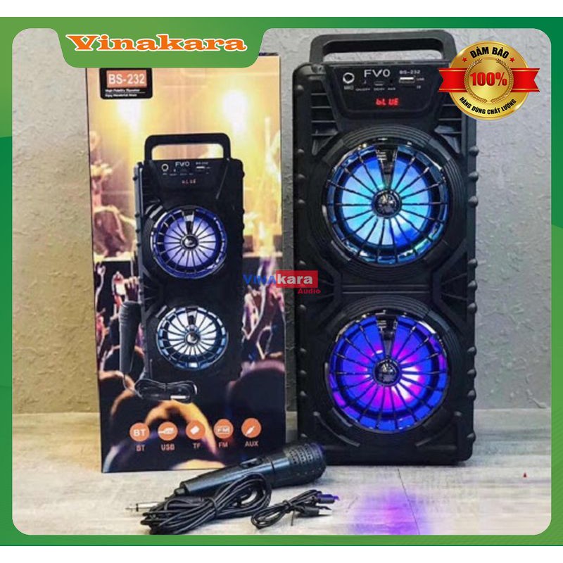LOA  BLUETOOTH FVO BS232 - TẶNG KÈM 1 MICRO