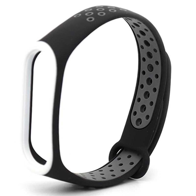 Dây đeo silicon màu trơn thay thế cho đồng hồ thông minh Xiaomi Mi Band 3 4 5 Strap Double Color Original Silicone Strap Replacement Wrist Strap Band Wriststrap Miband 3 4 5 Wristband Smartwatch
