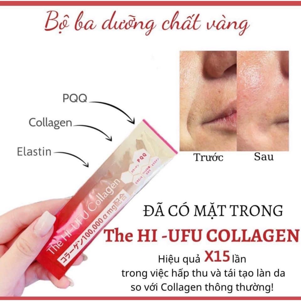 The HI-UFU Collagen 10x siêu collagen Fuji cosmetics Nhật Bản