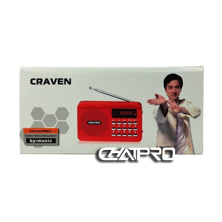  Radio mini nghe đài, nghe nhạc thẻ nhớ, USB Craven CR-16 Gía Rẻ Miền Bắc