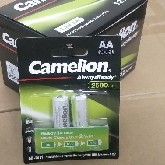 Pin sạc aa 2500mah, aa 2300mah Camelion màu xanh ( 2 viên/vỉ)