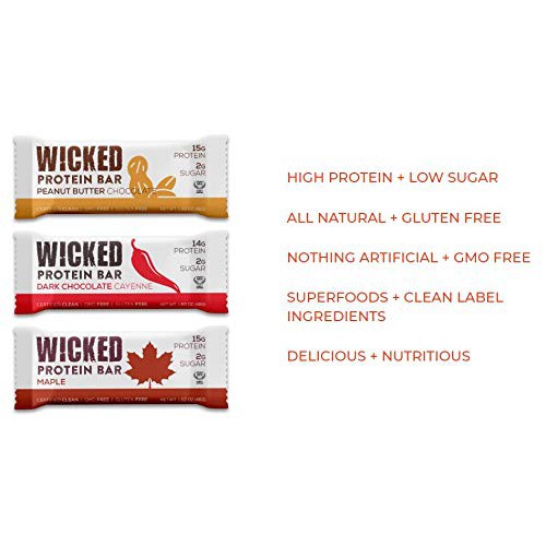 [USA - Protein Keto Bar] Thanh bánh bổ sung năng lượng, protein WICKED