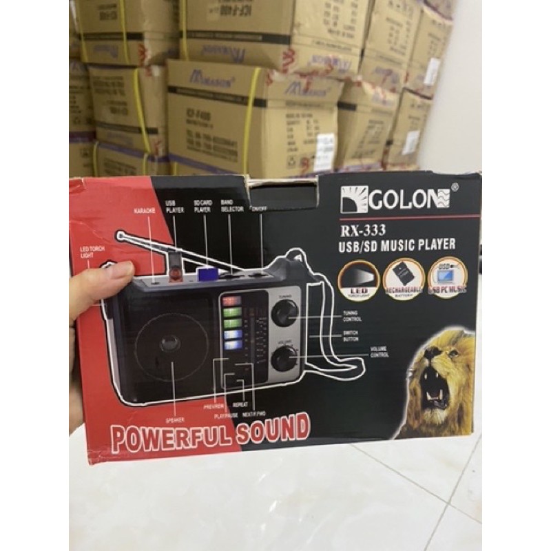 Đài radio nghe nhạc RX-333  usb thẻ nhớ đèn led