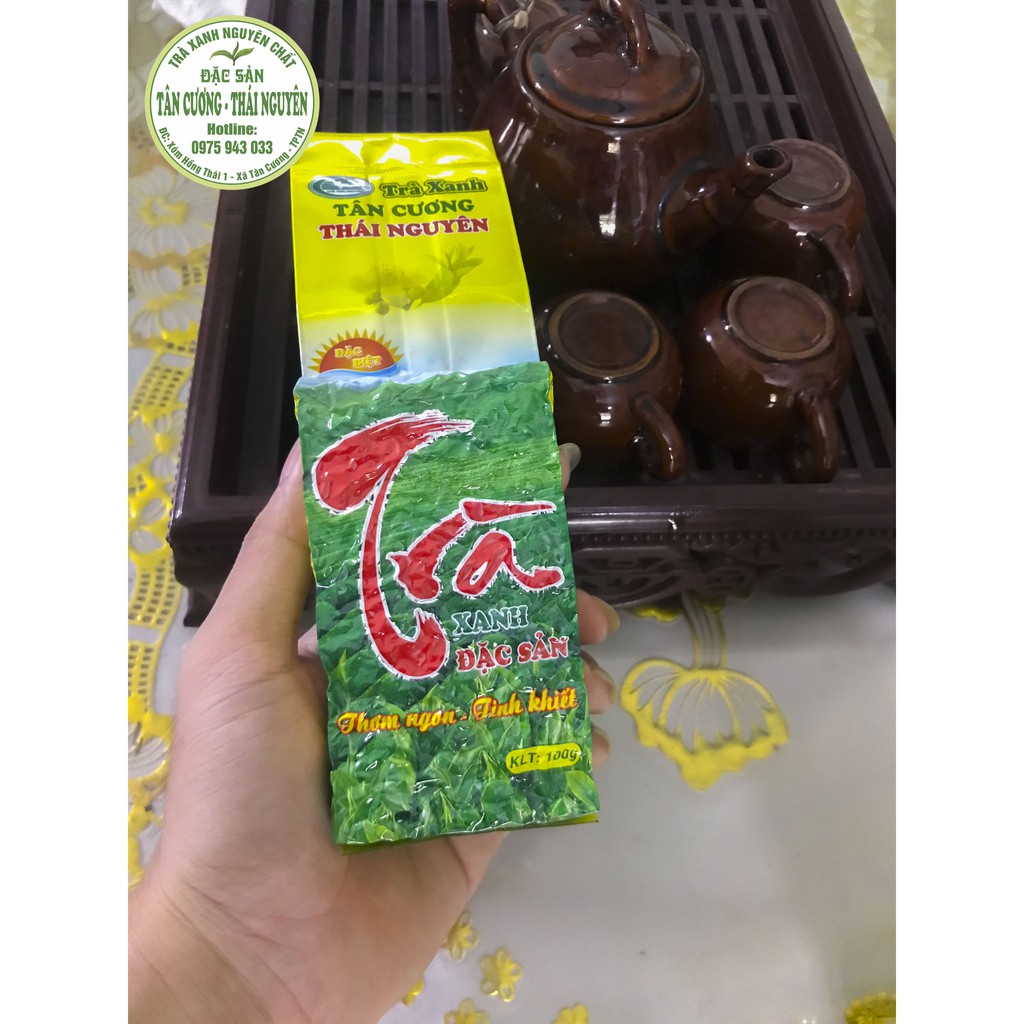 Trà Tân Cương Thái Nguyên búp nõn non NGUYÊN CHẤT Tx190 hút chân không túi xanh 100g | BigBuy360 - bigbuy360.vn