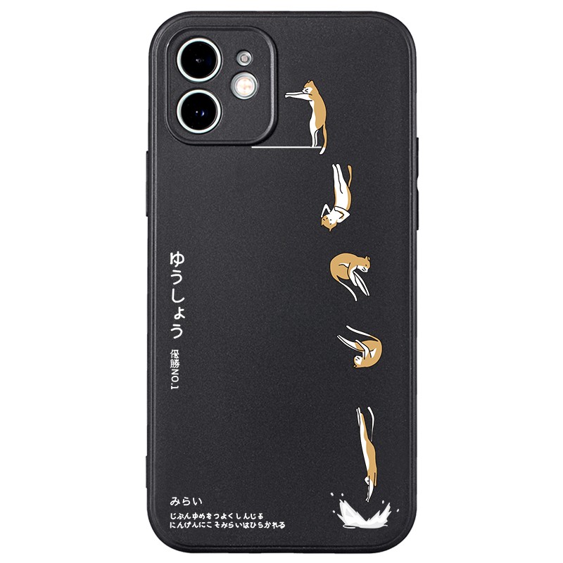 Ốp lưng JURSUE hoạt hình cặp đôi dễ thương đẹp cho iPhone 13 12 11 Pro Max SE 2020 X XR XS ip 8 7 6 6S Plus kute Y363