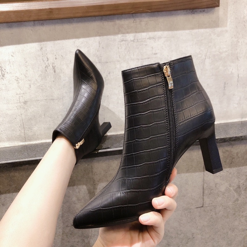 Boot Cao Gót Dior Da Rắn Mũi Nhọn Hàng Chuẩn Loại 1 Fullbox Bill