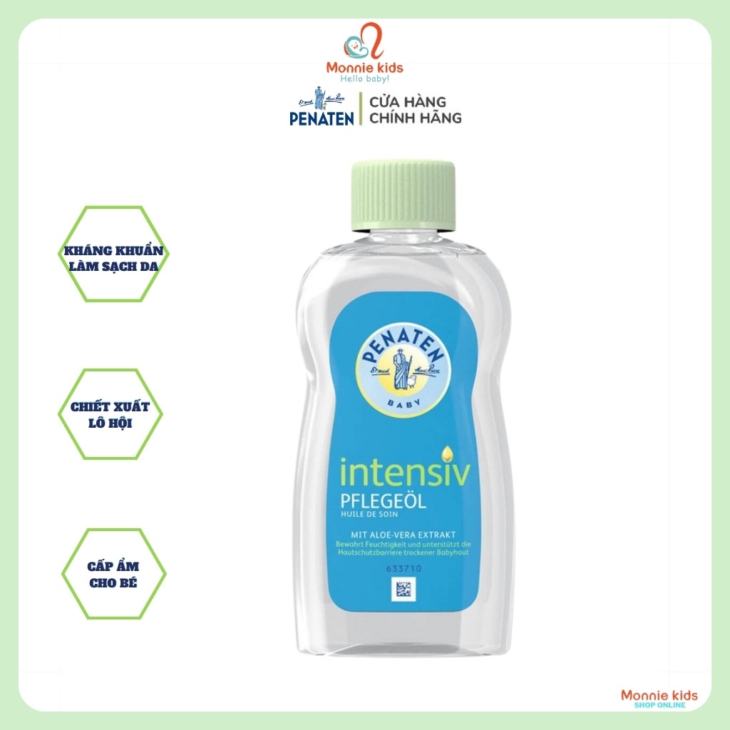Dầu massage lô hội cho bé PENATEN Intensiv 200ml, tinh dầu matxa an toàn cho trẻ - Monnie Kids