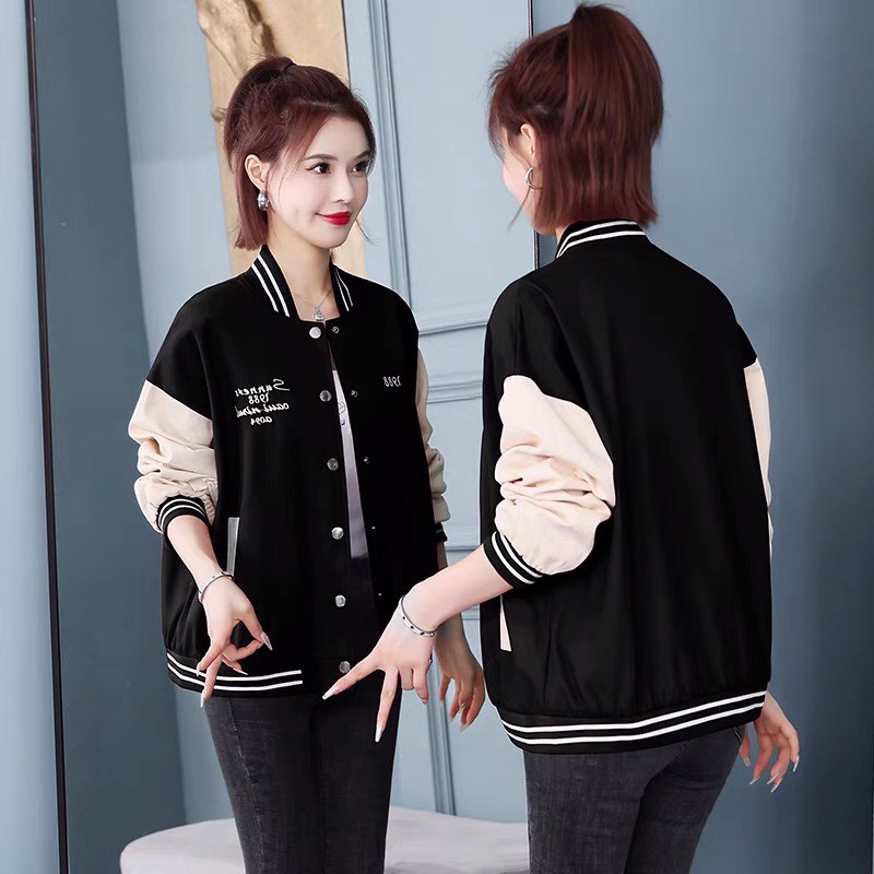 Áo Khoác Bomber Jacket Dù 2 Lớp 1988 Varsity Form Rộng Nam Nữ Unisex Phong Cách Hàn Quốc Ulzzang