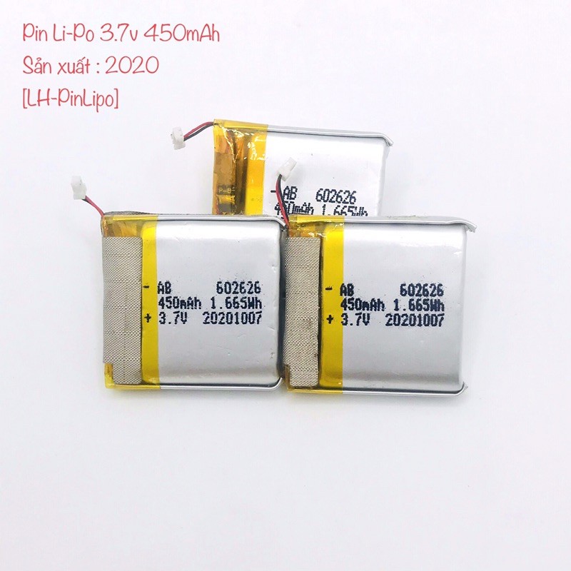 Pin Li-Po 3.7Volt 450mAh - 500mAh Kích Thước 6*26*26mm [Có Mạch Bảo Vệ Pin] Thay Pin Đồng Hồ Thông Minh Smart Kids