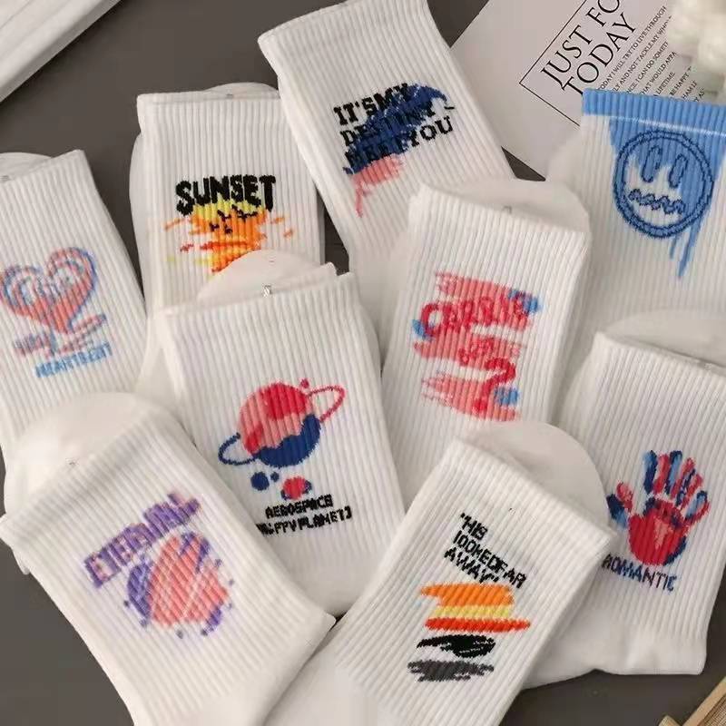 Jiashucheng Vớ Thể Thao Thoáng Khí Phong Cách Nhật Bản Dễ Thương Cho Nữ