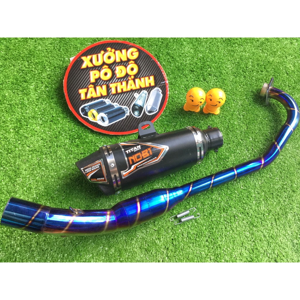 Bộ pô NOBI ĐEN full cổ bầu hơi titan exciter, winer, sonic