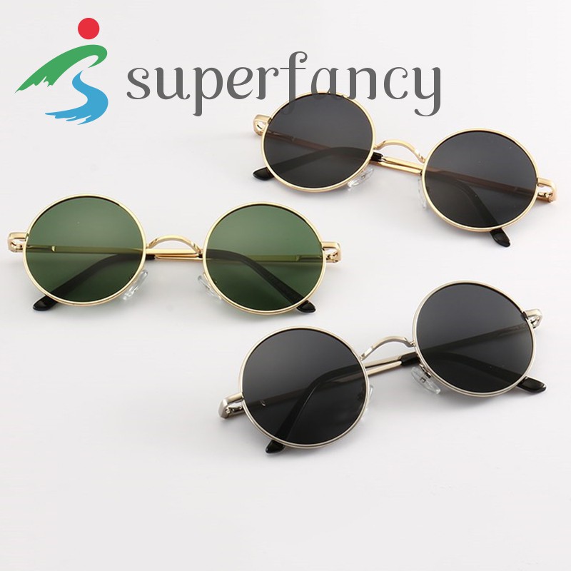 (Hàng Mới Về) Kính Mát Gọng Kim Loại Tròn Phong Cách Retro Cho Nam | BigBuy360 - bigbuy360.vn