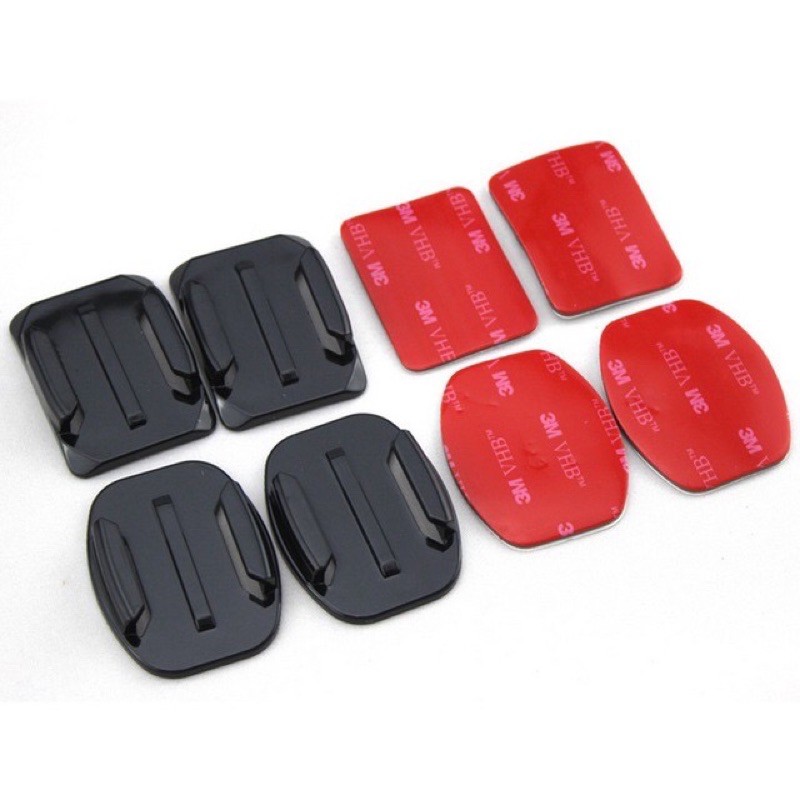 Bộ 4 Miếng dán 3M thẳng cong và 4 đế cong thẳng phẳng cho Gopro SJCAm XIAOMI YI | BigBuy360 - bigbuy360.vn