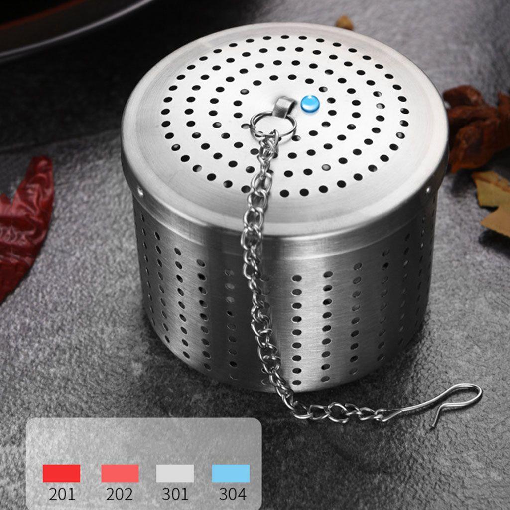 1 Xô Đựng Trà Bằng Thép Không Gỉ 304 Kèm Dây Xích Dễ Vệ Sinh|Dụng Cụ Lọc Trà Tiện Lợi Dễ Sử Dụng