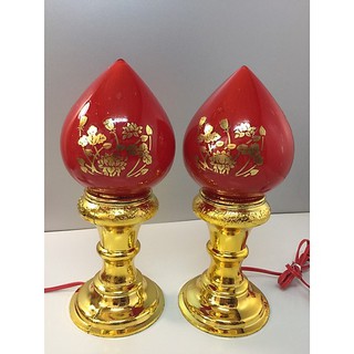 Đèn thờ trái đào các cỡ (1 đôi)
