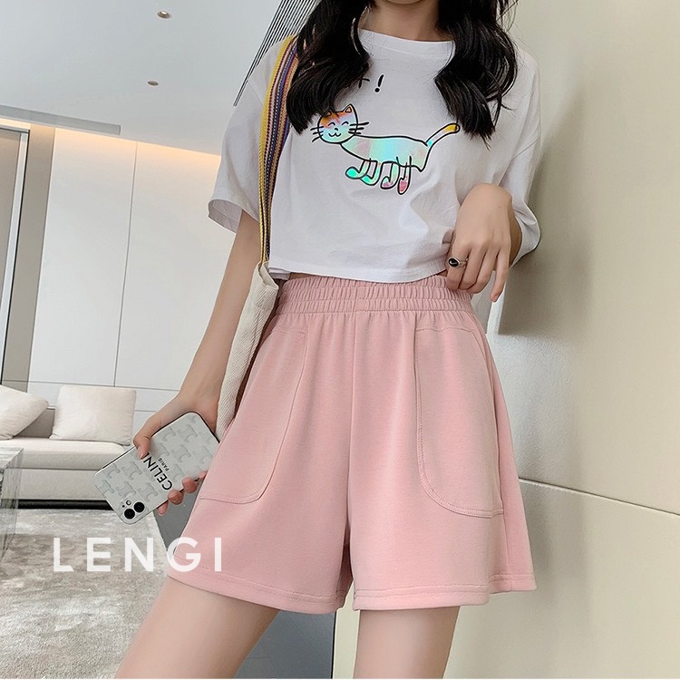 Quần đùi nữ ống rộng da cá chất cotton 95% cao cấp - LK003 | BigBuy360 - bigbuy360.vn